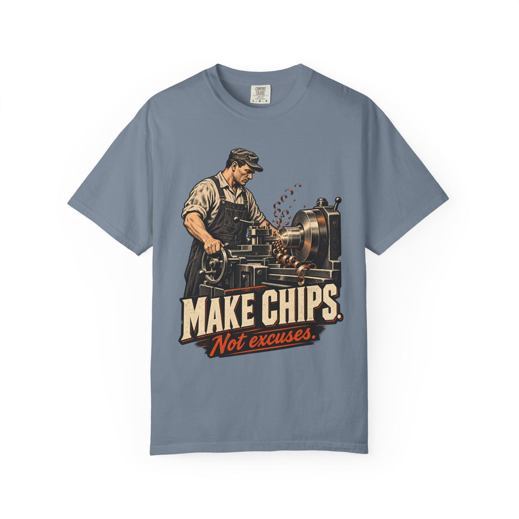 Make Chips Not Excuses | Vintage Machinist T-Shirt