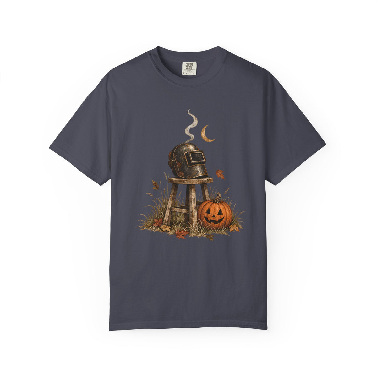 Halloween Welder T-Shirt — Welding Hood & Pumpkin Fall Tee