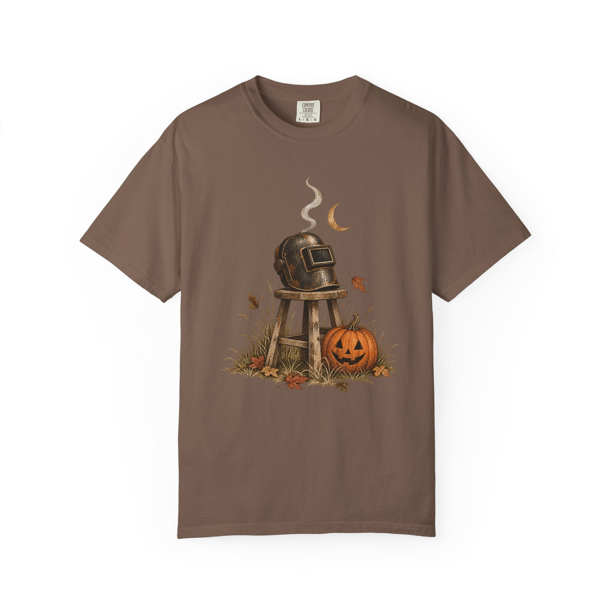Halloween Welder T-Shirt — Welding Hood & Pumpkin Fall Tee